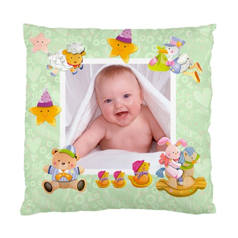 Blankie Bunny Pistachio  Baby Double Sided Cushion By Catvinnat Front