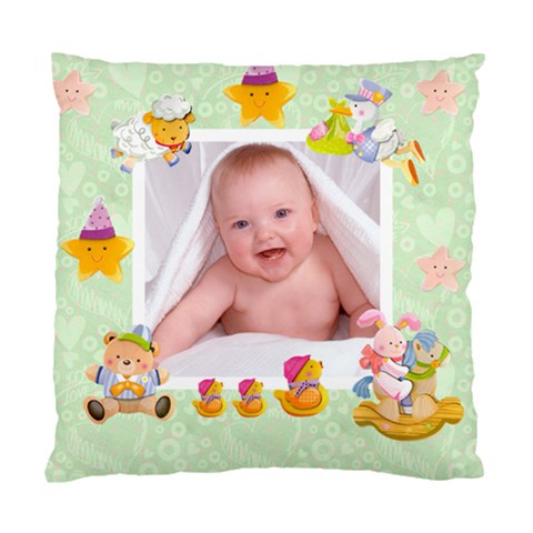 Blankie Bunny Pistachio  Baby Double Sided Cushion By Catvinnat Back