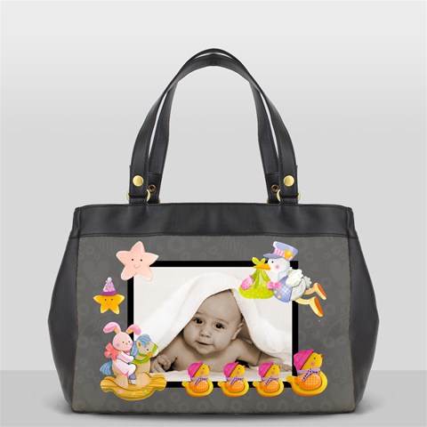 100% Love Almost Black Blankie Baby Oversized Diaper Bag By Catvinnat Front