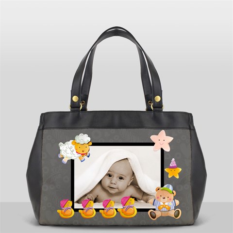 100% Love Almost Black Blankie Baby Oversized Diaper Bag By Catvinnat Back