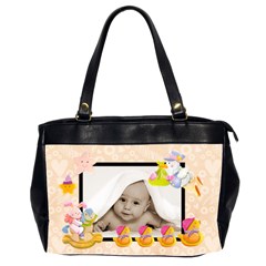 peach melba blankie baby oversized diaper bag - Oversize Office Handbag (2 Sides) peach melba blankie baby oversized diaper bag - Oversize Office Handbag (2 Sides)