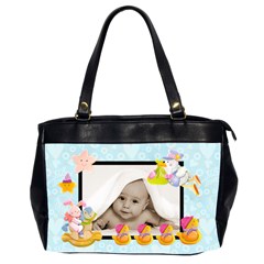 pale blue blankie baby oversized diaper bag - Oversize Office Handbag (2 Sides) pale blue blankie baby oversized diaper bag - Oversize Office Handbag (2 Sides)