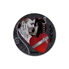 Love Coaster - Rubber Coaster (Round)