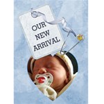 Baby Boy Arrival Card - Greeting Card 5  x 7 