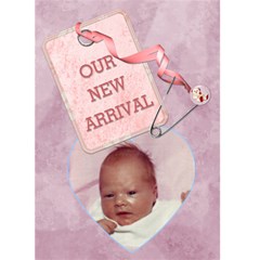 Baby Girl Arrival Card - Greeting Card 5 x 7 Baby Girl Arrival Card - Greeting Card 5 x 7