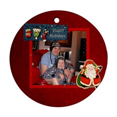 Happy Holidaya round ornament - Round Ornament (Two Sides)