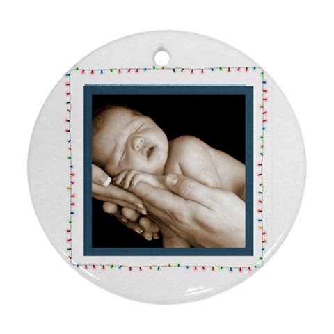 Happy Holidays Round Ornament 4 By Catvinnat Front