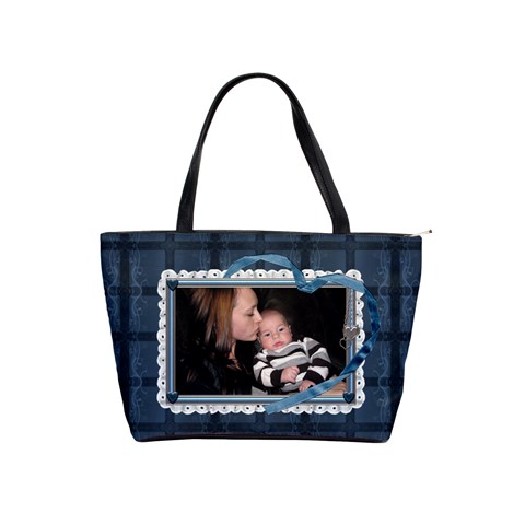 Blue Family Shoulder Handbag By Lil Front