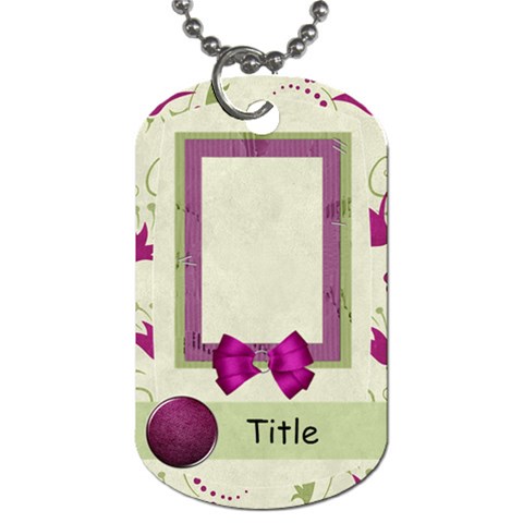 Glorious Spring Floral Dog Tag By Bitsoscrap Front