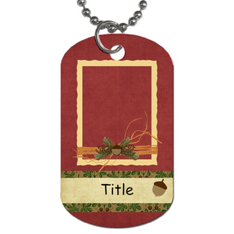 Framing Autumn Acorn Dog Tag By Bitsoscrap Front