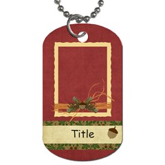 Framing Autumn Acorn Dog Tag - Dog Tag (One Side)