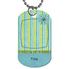 Summer Breeze Pinstripe Dog Tag - Dog Tag (One Side)