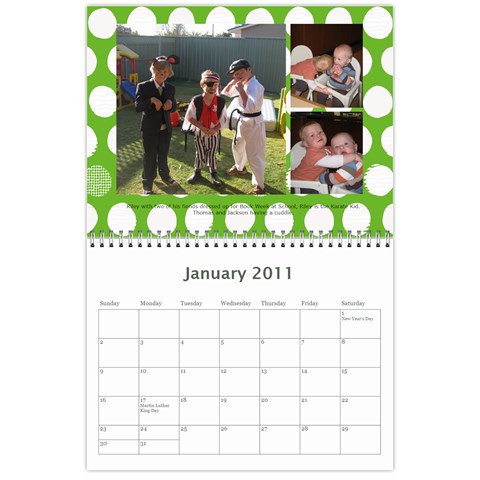 Calendar 2011 X Mas By Vanessa Jan 2011