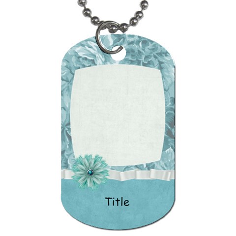 Summer Breeze Blue Floral Dog Tag By Bitsoscrap Front