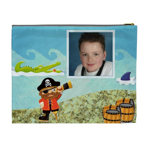 Pirate Pete Cosmetic Bag Extra Large By Catvinnat Back