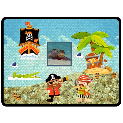 Pirate Pete I See No Ships Fleece By Catvinnat 80 x60  Blanket Front