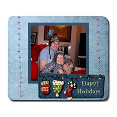Happy Holidays Christmas Mousepad - Large Mousepad