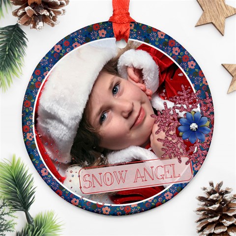 Snow Angel Ornament By Mikki Front