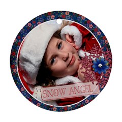 Snow Angel ornament - Round Ornament (Two Sides)