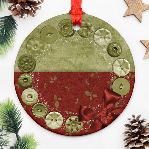 Holiday Wreath Ornament By Mikki Back