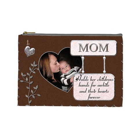 Mom Large Cosmetic Bag By Lil Front