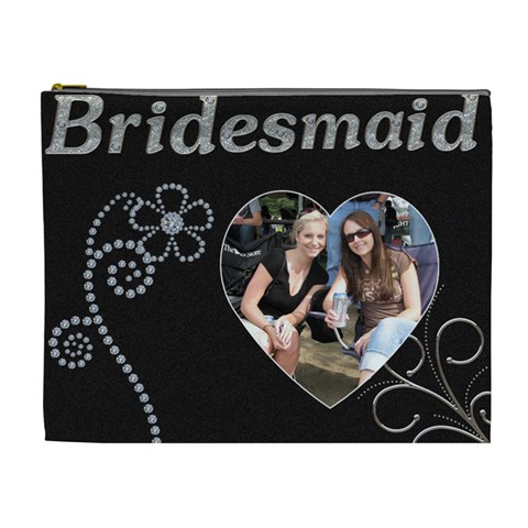 Bridesmaid Xl Cosmtic Bag By Lil Front