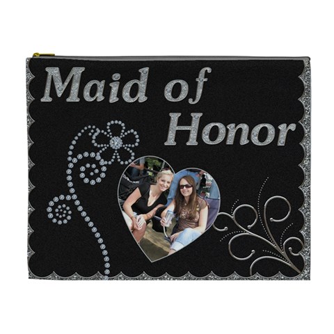 Maid Of Honor Xl Cosmetic Bag By Lil Front