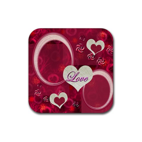Heart Coaster Pink 51 By Ellan Front