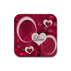 Heart coaster PINK 51 - Rubber Coaster (Square) Heart coaster PINK 51 - Rubber Coaster (Square)