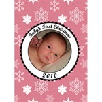 Baby s First Christmas 2010 5x7 Greeting Card - Greeting Card 5  x 7 