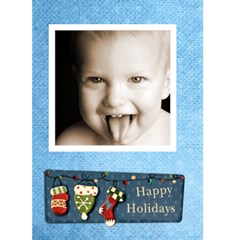 Happy holidays 2 Christmas Card - Greeting Card 5  x 7 