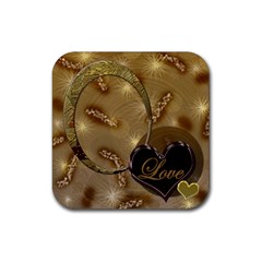 Heart coaster 43 - Rubber Coaster (Square)