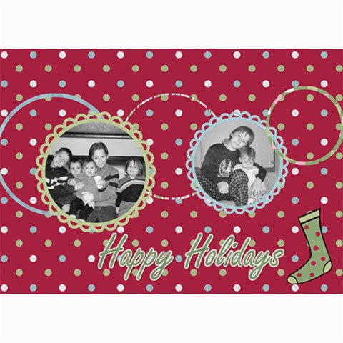 2 Photo Christmas Card By Martha Meier 7 x5  Photo Card - 1