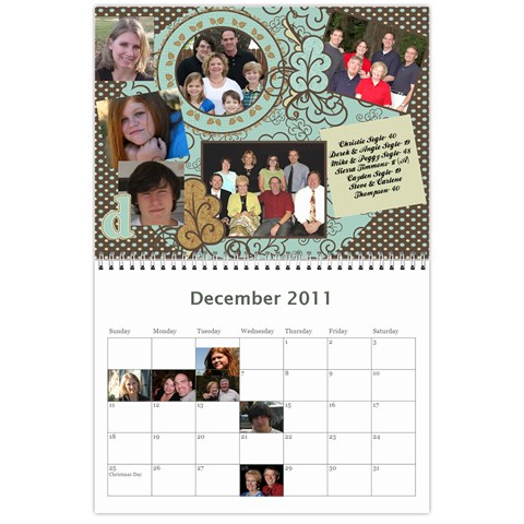 Family Calendar 2011 By Colette Dec 2011