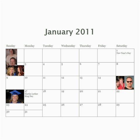 Family Calendar 2011 By Colette Feb 2011