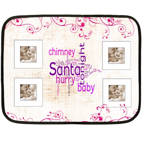 Santa Baby Chocolate Pink Mini Fleece By Catvinnat 35 x27  Blanket
