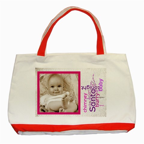 Santa Baby Red Christmas  Tote 2 By Catvinnat Front