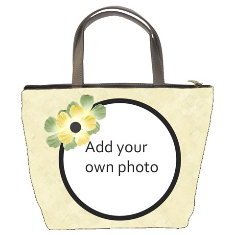 Tan Floral Bucket Bag By Jen Back