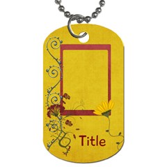 Sweet Harvest Floral Tag - Dog Tag (One Side)