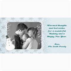 4x8 Holiday Photo Card-snowman - 4  x 8  Photo Cards