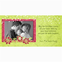 4x8 Holiday Photo Card, Poinsetta2