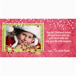 4x8 Holiday Photo Card, poinsettia1 - 4  x 8  Photo Cards