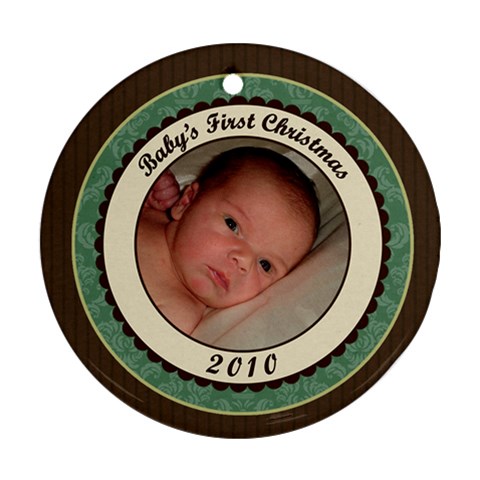 Elegant Baby s First Christmas 2010 By Klh Front