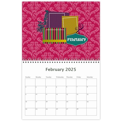 2025 Kelly Anne 12 Month Calendar By Klh Feb 2025
