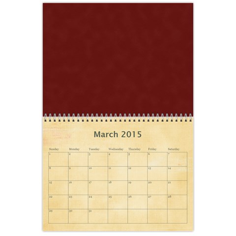 12 Month Calendar (multiple Photos) Multi Color By Jen Mar 2015