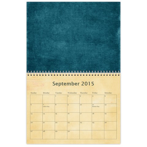 12 Month Calendar (multiple Photos) Multi Color By Jen Sep 2015