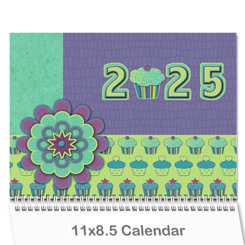 2025 Cupcake 12 Month Calendar By Klh Cover