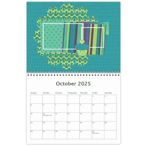 2025 Cupcake 12 Month Calendar By Klh Oct 2025