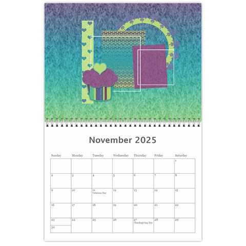 2025 Cupcake 12 Month Calendar By Klh Nov 2025