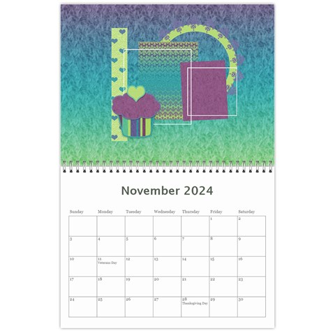 2024 Cupcake 12 Month Calendar By Klh Nov 2024